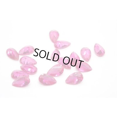 画像1: 合成ルビー ドロップ 5×3mm 50pcsセット！【G240759】