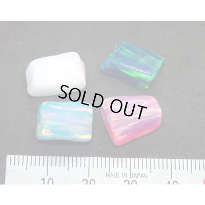 画像1: 国産合成オパール タンブルセット 樹脂20%含有タイプ E【G250539】