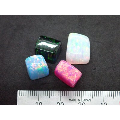 画像3: 国産合成オパール タンブルセット 樹脂20%含有タイプ D【G250538】