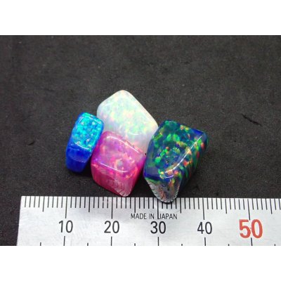 画像3: 国産合成オパール タンブルセット 樹脂20%含有タイプ B【G250536】
