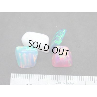 画像3: 国産合成オパール タンブルセット 樹脂20%含有タイプ E【G250539】