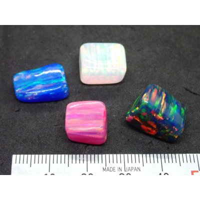 画像2: 国産合成オパール タンブルセット 樹脂20%含有タイプ B【G250536】