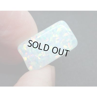 画像1: 国産合成オパール タンブル  樹脂20%含有タイプ A【G250561】