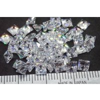 キュービックジルコニア プリンセスカット 50個セット【G250583】