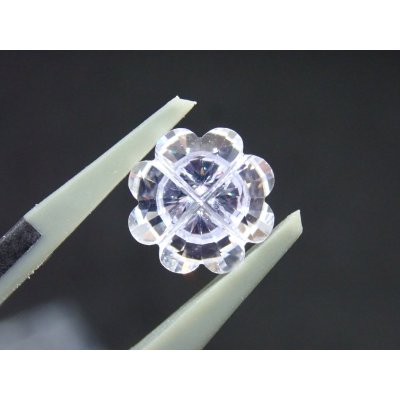 画像2: キュービックジルコニア 張り合わせフラワー 2個セット【G250581】
