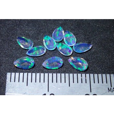画像1: 合成オパール ペアシェイプ 10pcsセット【G250591】