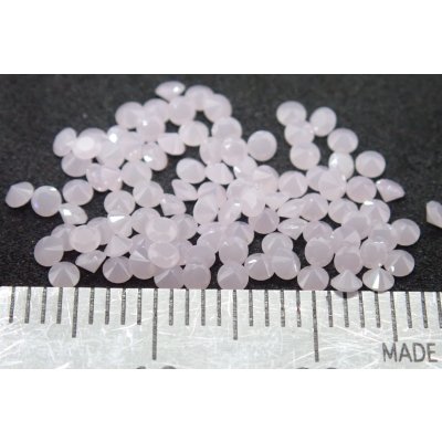 画像1: キュービックジルコニア 不透明タイプ ミルキーローズピンクΦ2.0mm 100pcsセット【G250587】