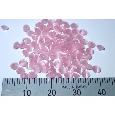 画像1: 人工キャッツアイ ピンク ラウンドバフトップ 100pcsセット【G250613】