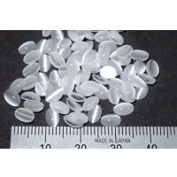 人工キャッツアイ ホワイト カボション 100pcsセット【G250614】