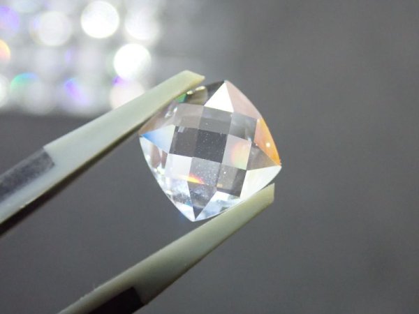 画像2: 8×8mm クッションカット キュービックジルコニア  07 (2)