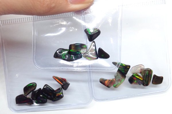 画像3: 国産合成オパール 小さなタンブルセット 樹脂20%含有タイプ 【G250540】 (3)