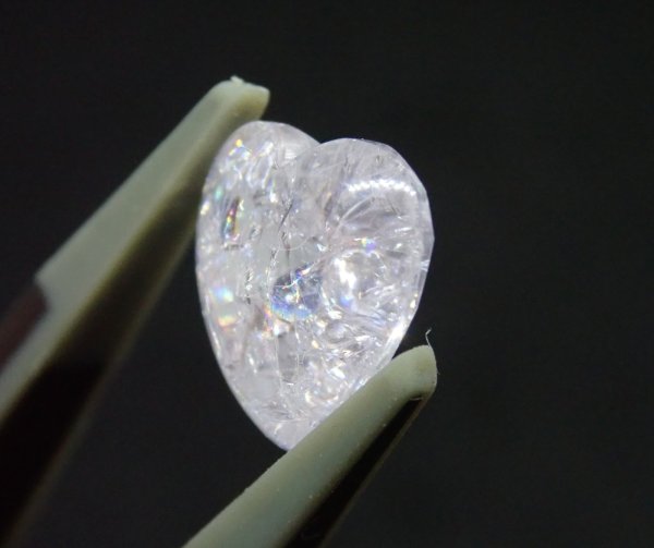 画像3: クラックド・キュービックジルコニア ハート【G250579】 (3)